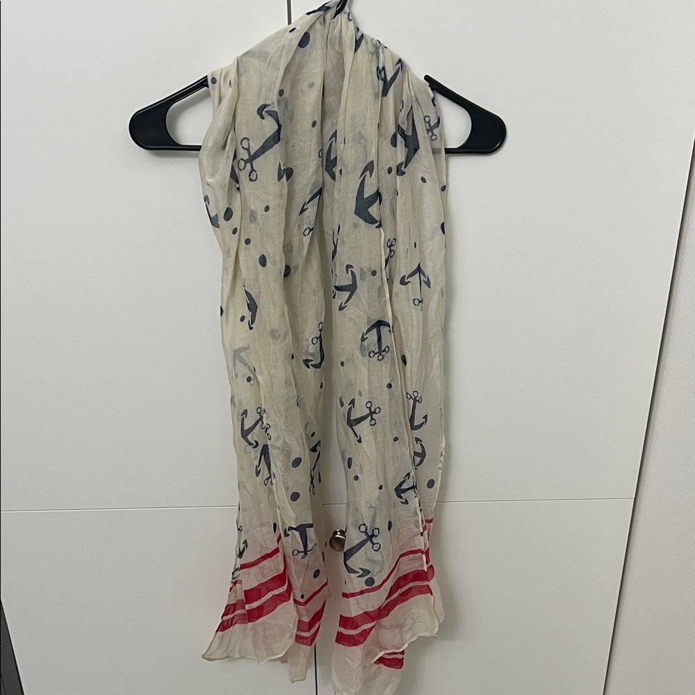 Nautical Anchor Print Scarf